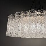 Glass Tubes Chandelier Flush mount from Doria Leuchten, 1960s