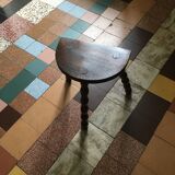 Cowhide tabouret
