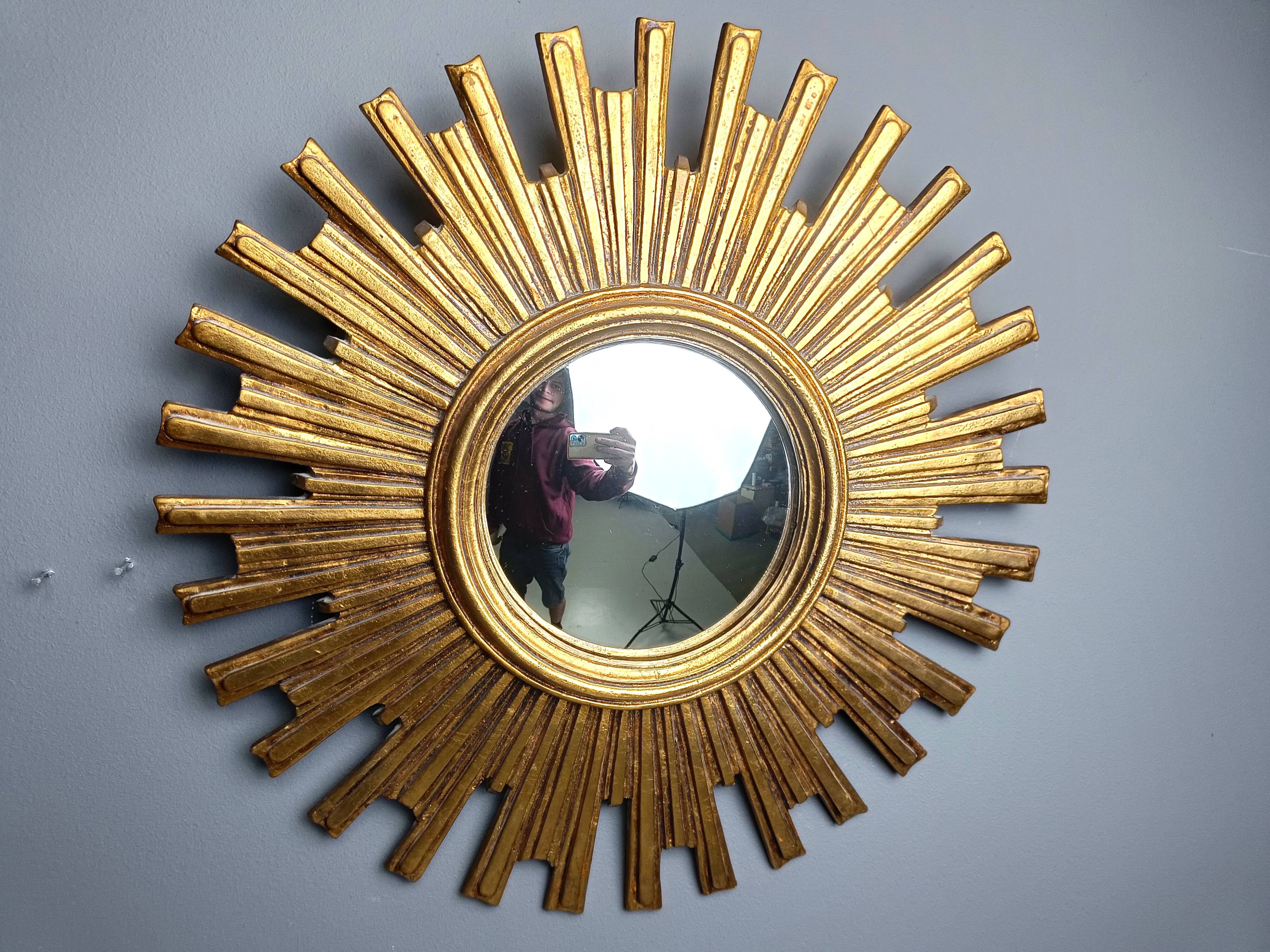 Vintage sunburst mirror, 1960s