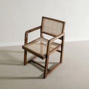 French Mid Century Wooden Box Dining Office Chair Pierre Jeanneret, 1950s