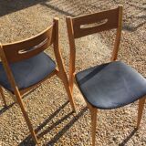 Pair of black scandinavian chairs