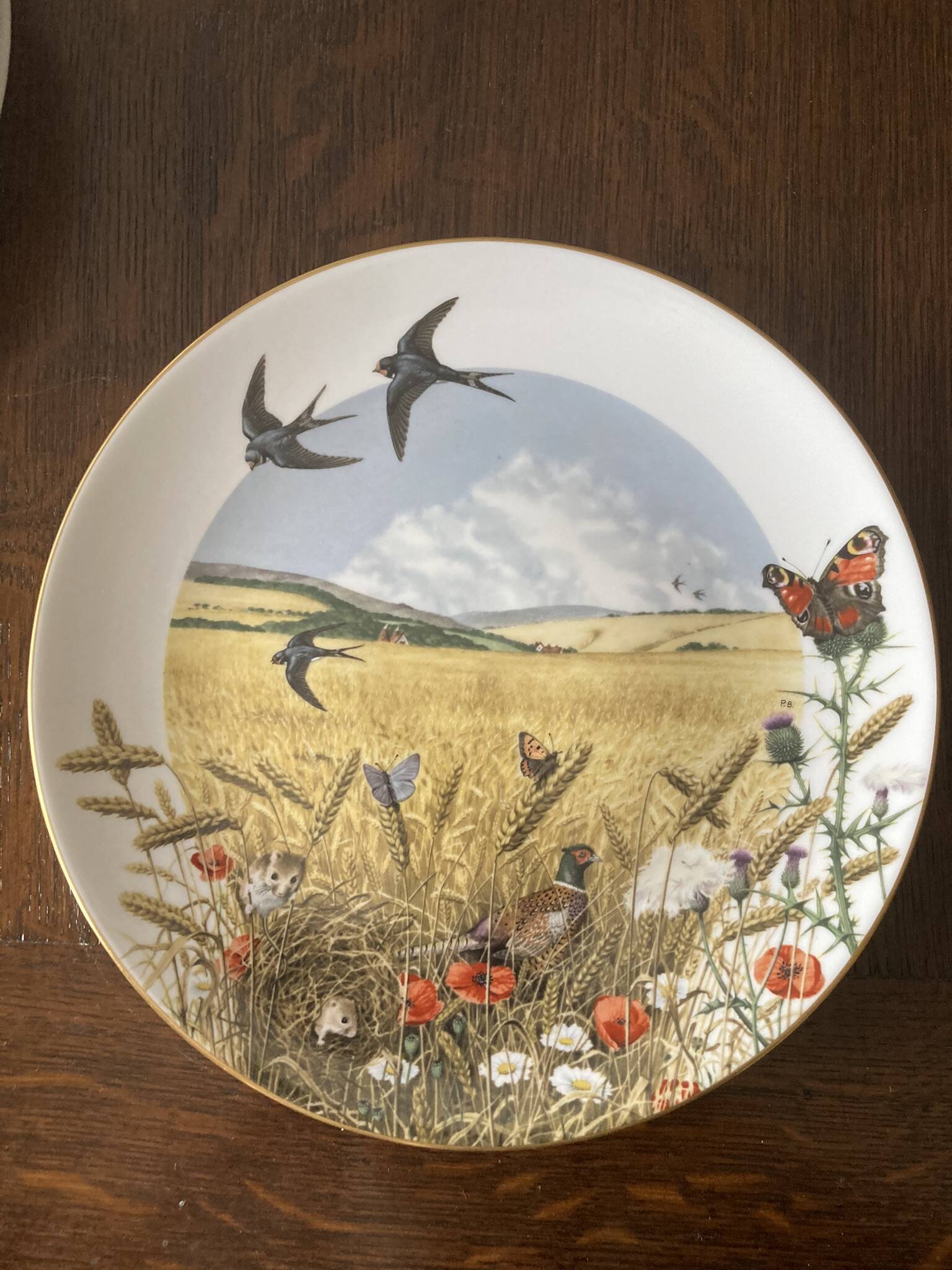 Set of 12 decorative plates Royal Worcester – Peter Barrett – Edition