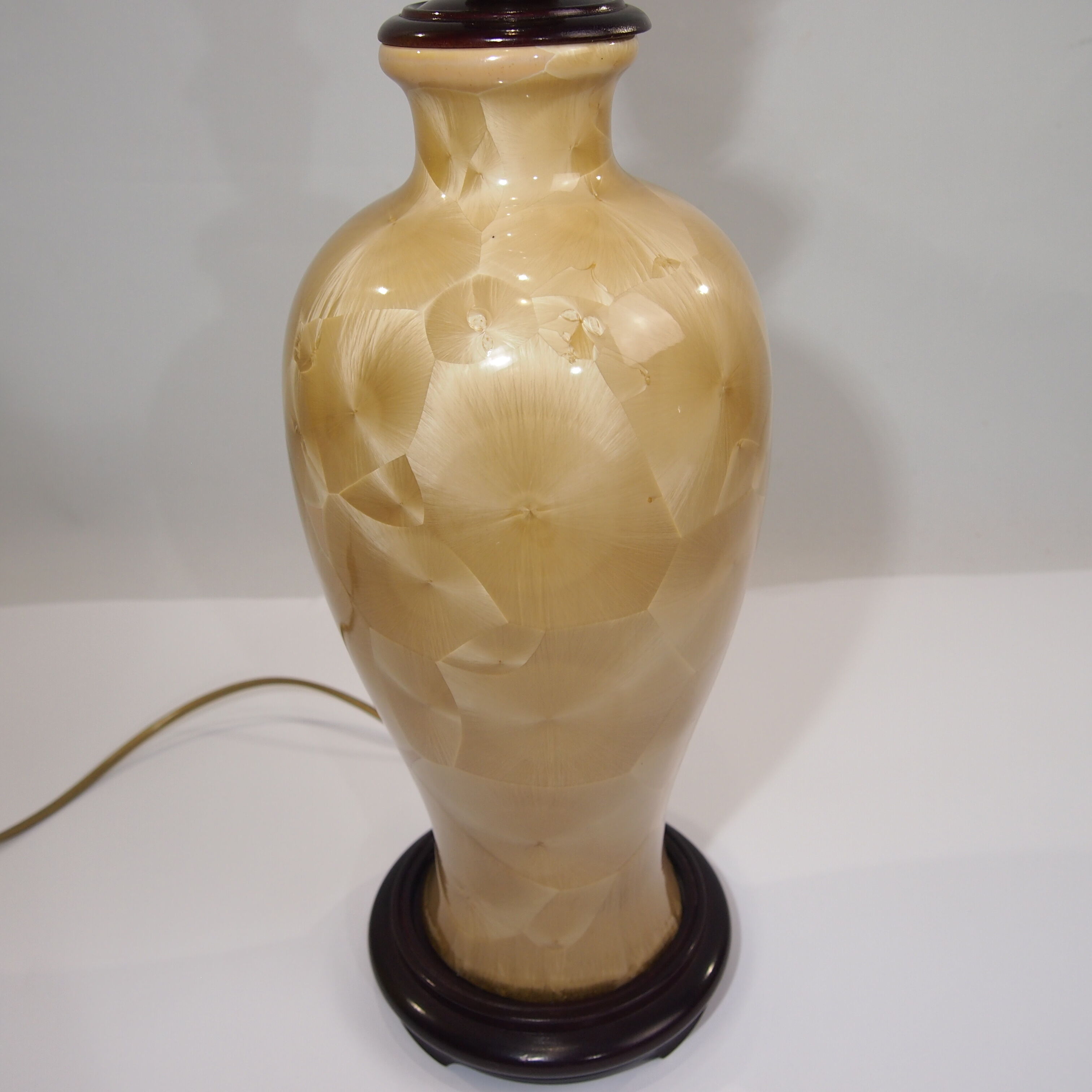 Straw-marquetry table lamp / Louis Drimmer/vintage