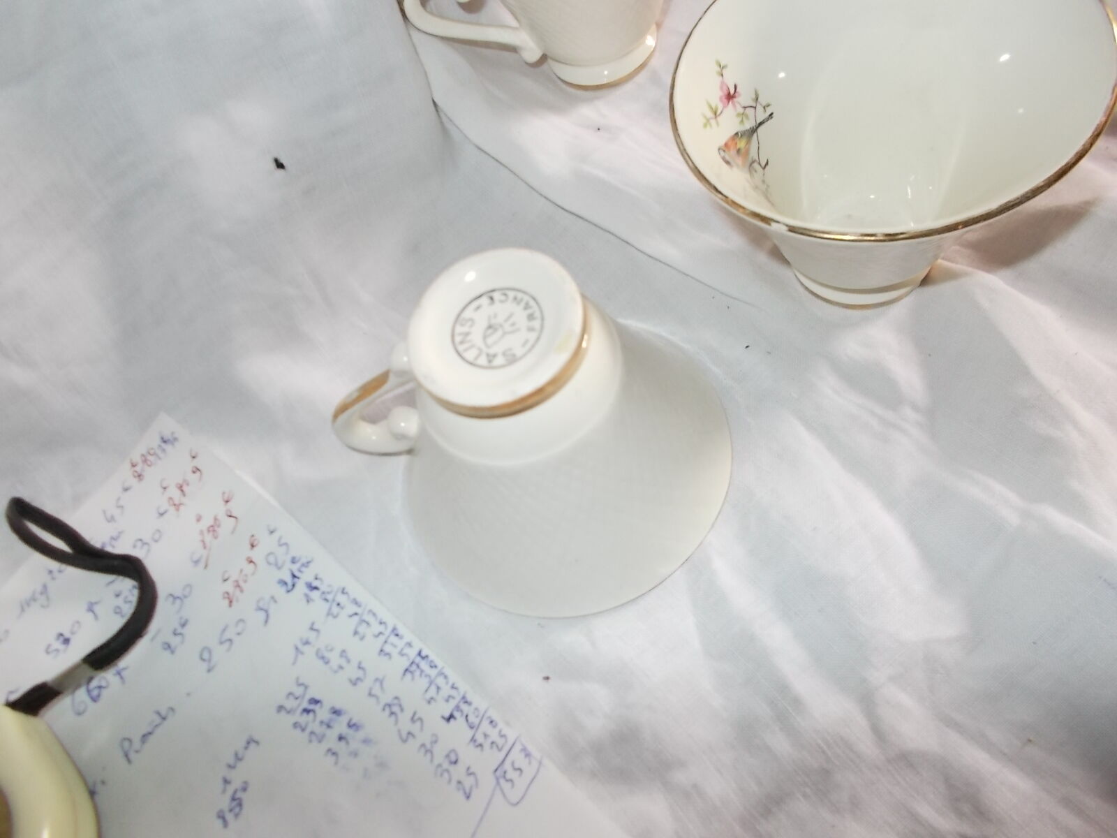 Coffee service or tea in faience Salins France