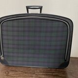 Tartan check suitcase