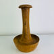 Brutalist candle holder made of solid wood