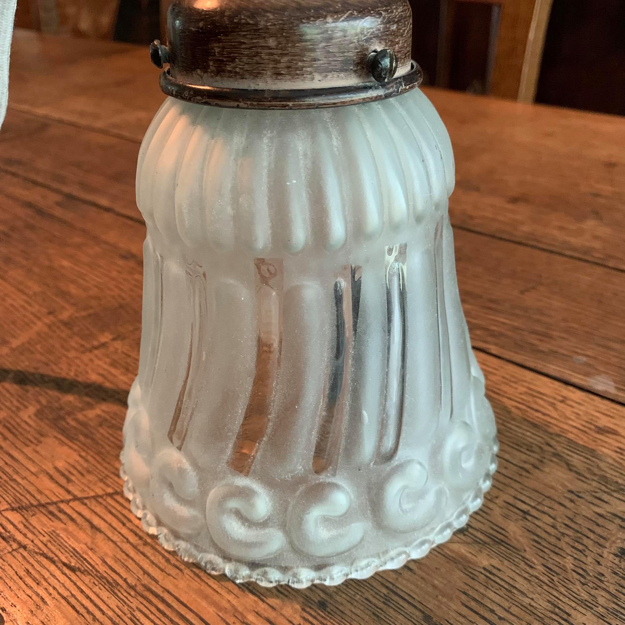 Frosted pressed molded glass suspension