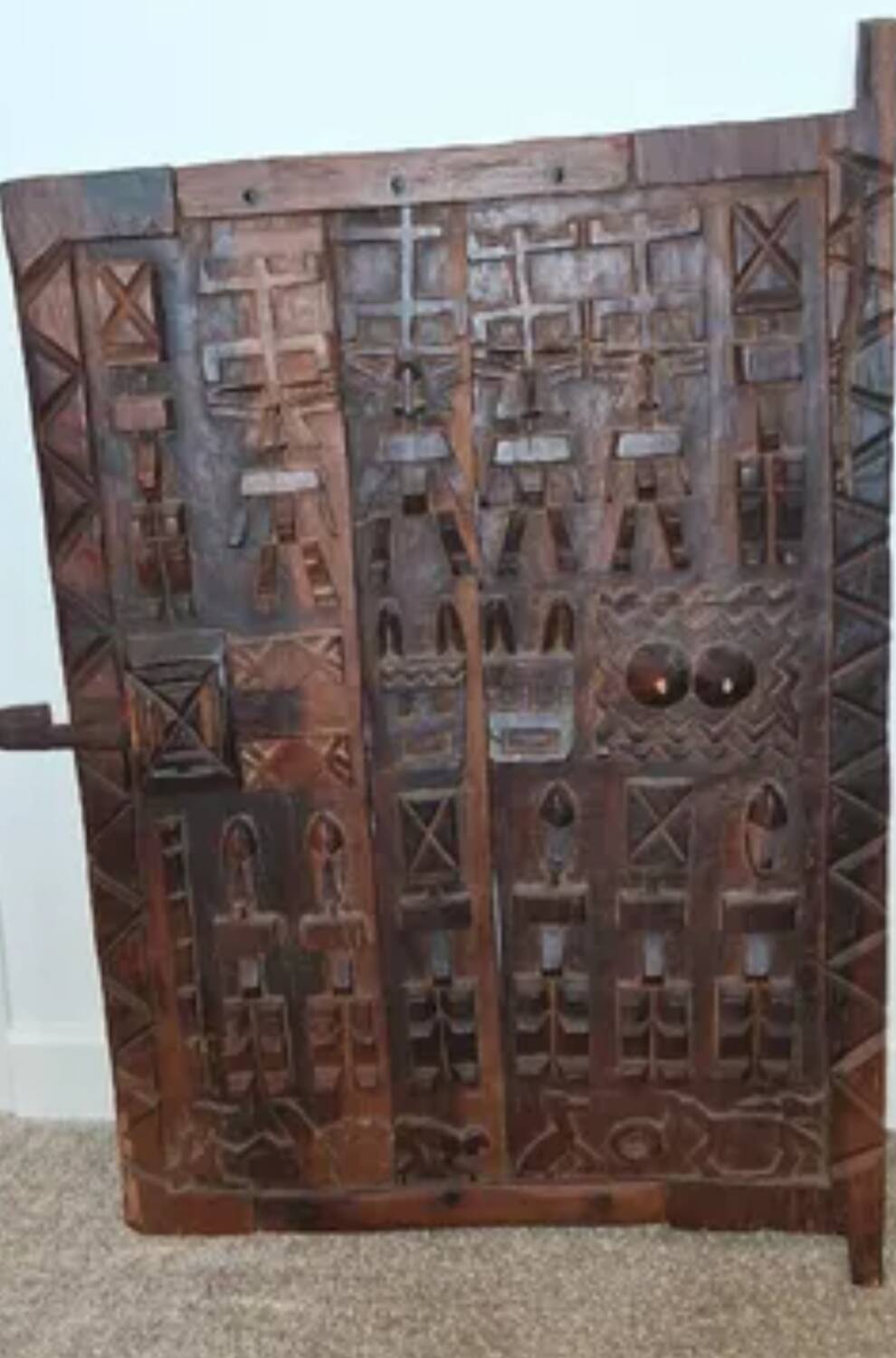 Porte de grenier ancienne à mil Dogon