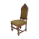 High-Backed Chair in Solid Oak with the Style of the Renaissance