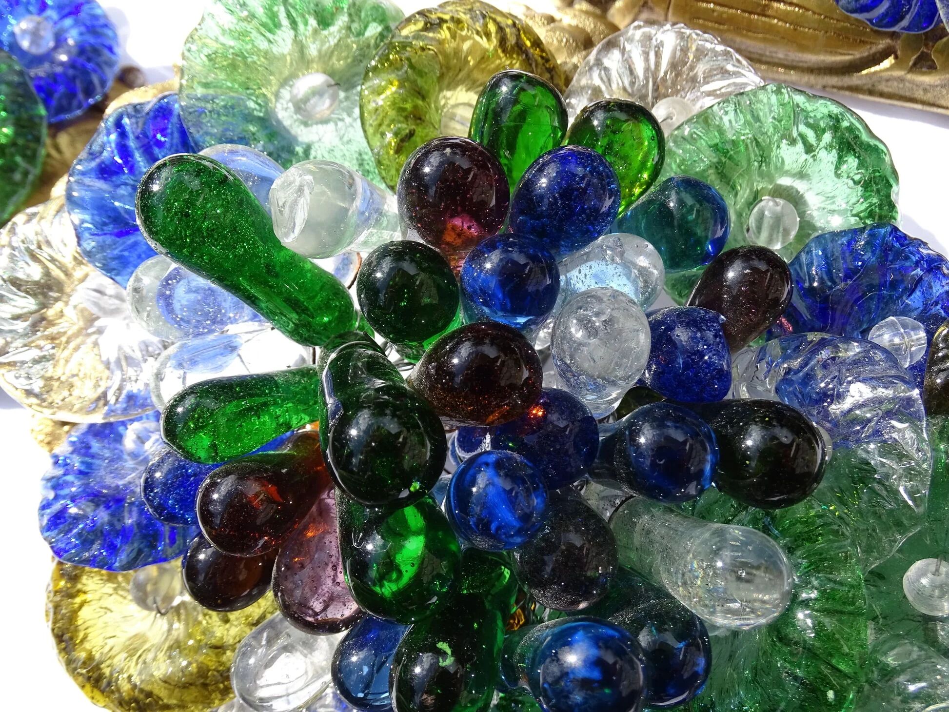 Appliques murales vintage italiennes en verre de Murano, lot de quatre