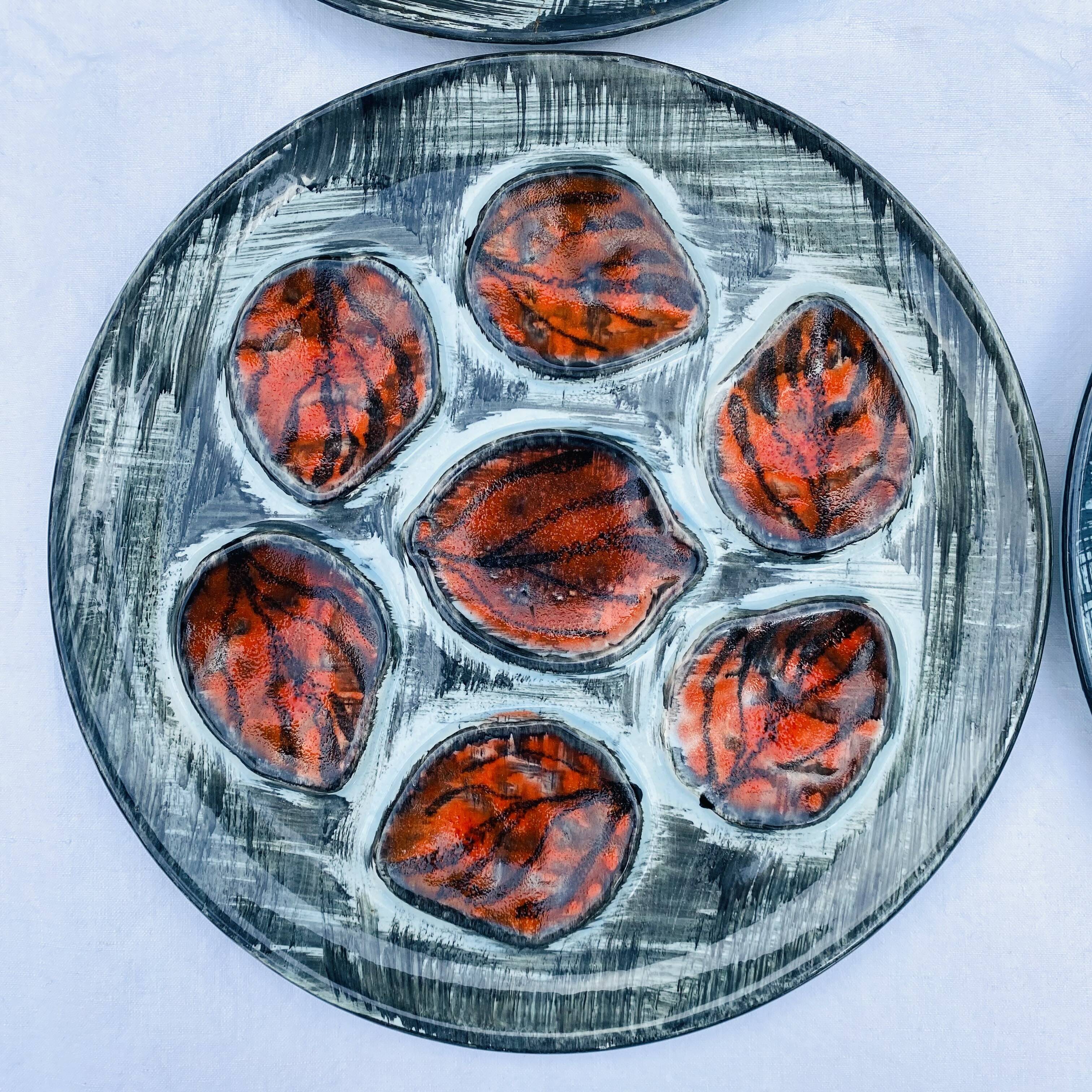 Mbfa pornic oyster plates, 1960