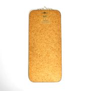 Large heavy long Mid Century brass wall mirror by Münchner Zierspiegel