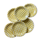 6 plates with starter or dessert Salins model Saint Raphaël yellow