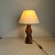 Lampe souche brutaliste en orme / artisanat / art brut