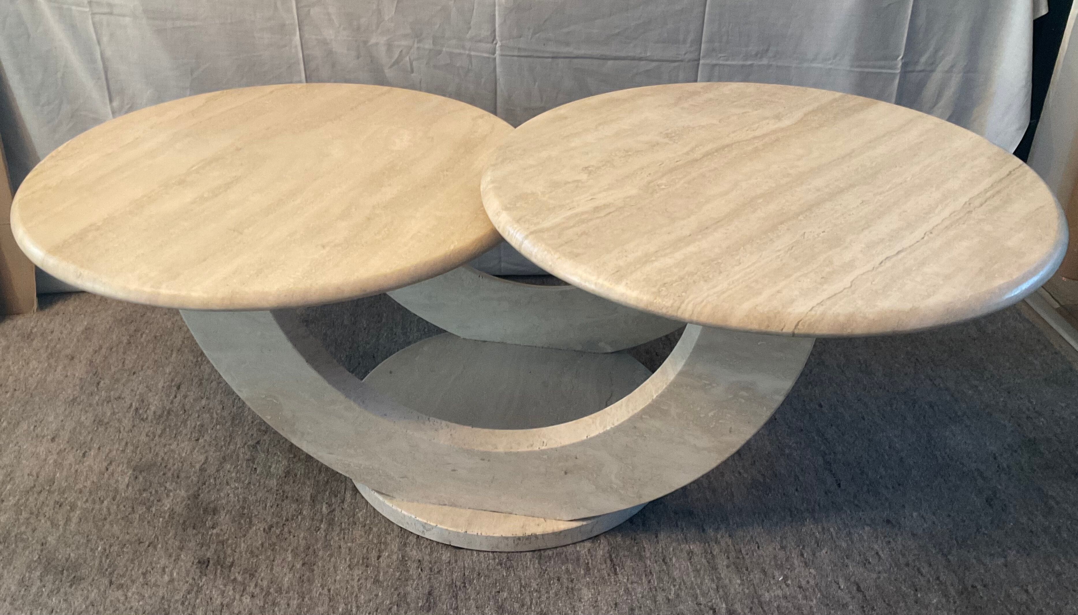 Travertine coffee table from the 70s