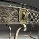 Empire style coffee table metal with glass top