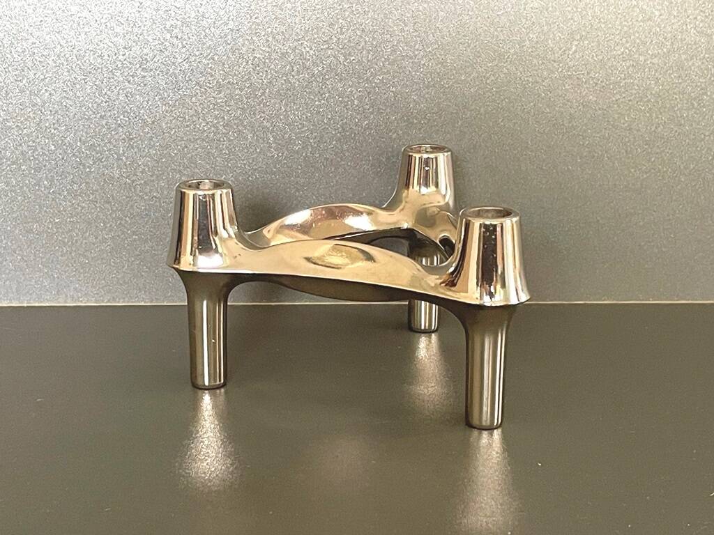 4 modular Nagel candlesticks. Vintage 70s