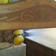Commodity / wooden and marble toilet table