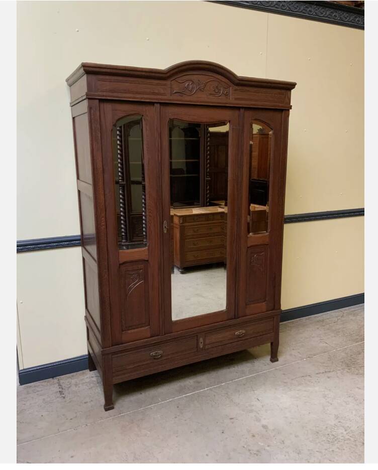 Antique Art Nouveau wardrobe