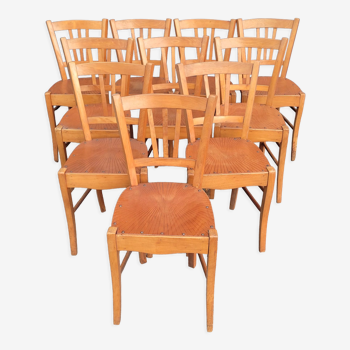 Set of 10 Luterma bistro chairs