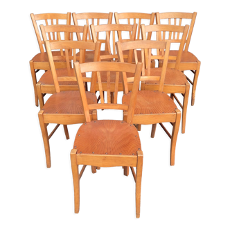 Set of 10 Luterma bistro chairs