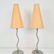 Lampes de table vintage Squiggle Antimon Zigzag d'Ikea, années 1990, ensemble de 2