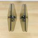 Pair of sconces smoked glass and chrome 70s