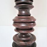 Wood lamp turned vintage rope blinds