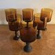 Lot de verres pieds en bois