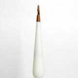 Rare Uno & Östen Kristiansson pendant lamp in opal glass and teak | Made by