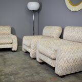 Missoni armchairs, 1970s, set of 3