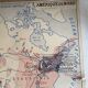 Vintage school map double-sided "South America / North America"