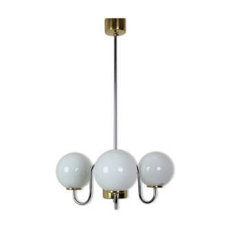 Mid-century glass chandelier Lidokov, 1960's