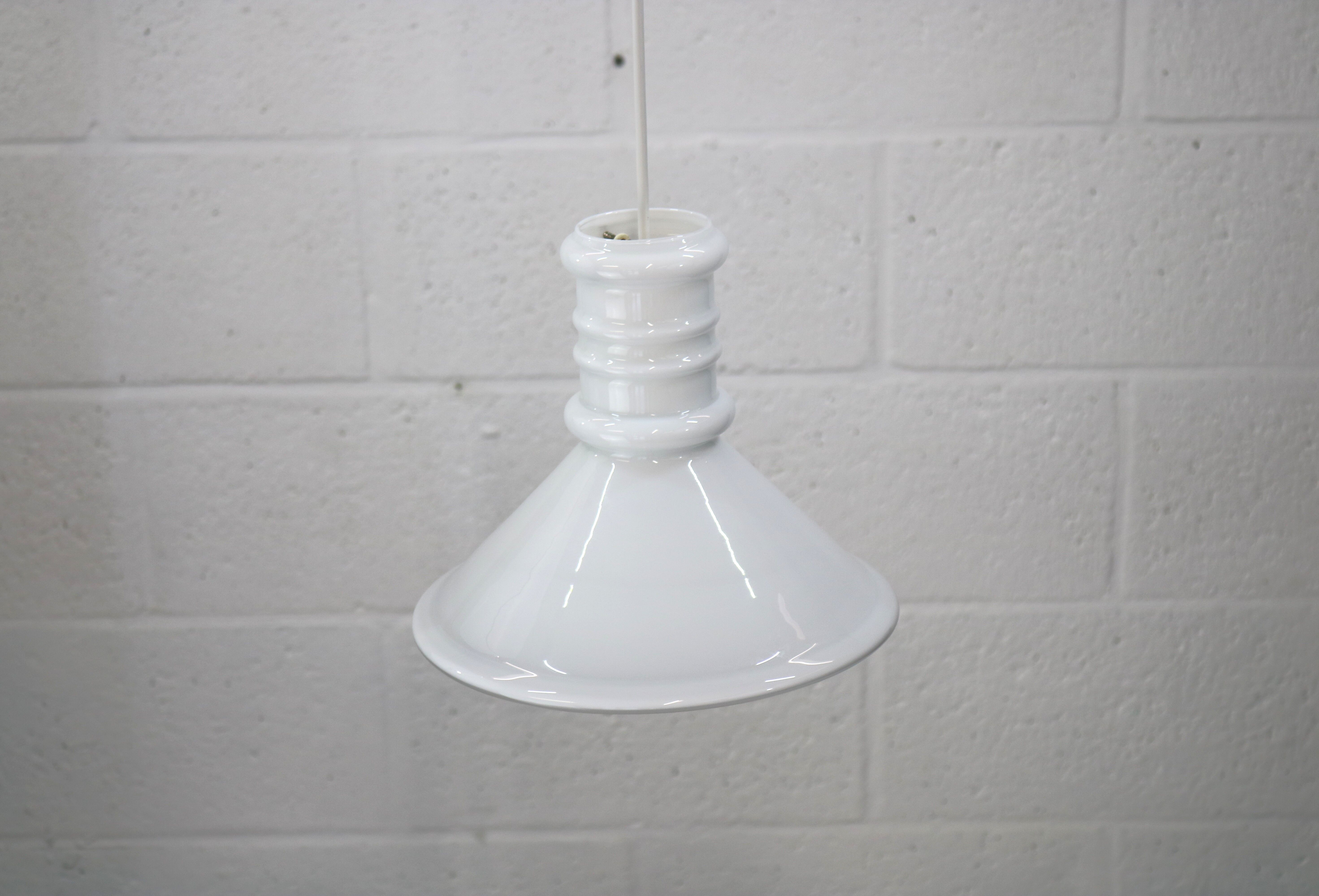 Opal glass pendant lamp designed by Sidse Werner for Holmegaard Copenhagen
