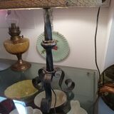 Wrought iron lamp to pose