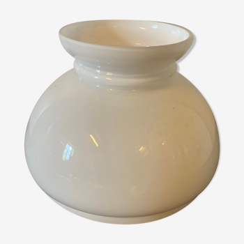 White opaline glass dome lampshade
