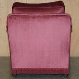 Sofa set and a pair of Victorian velvet armchairs.