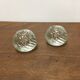 Pair of glass candlesticks