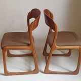 Pair of chairs Baumann sled feet 60s
