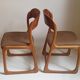 Pair of chairs Baumann sled feet 60s