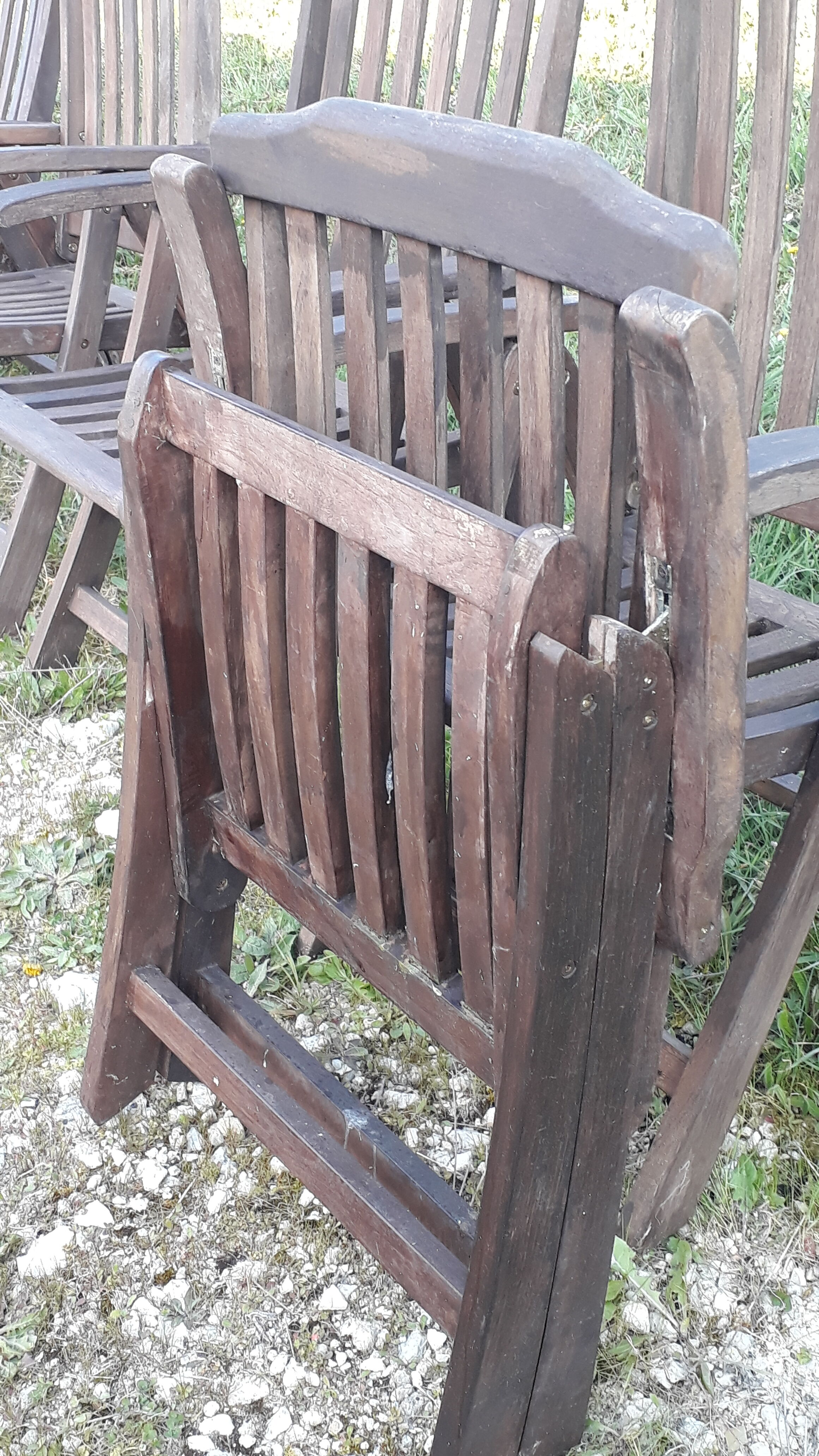 Table et chaises de jardin en teck scandinave Jutlandia disign 1980
