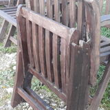 Table et chaises de jardin en teck scandinave Jutlandia disign 1980