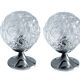 Pair of Vintage Glass Bubble Bedside Lamps