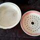 Hollow plate fruit drain - sarreguemines earthenware "calcutta"