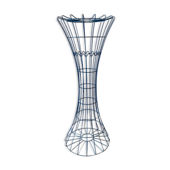 Porte-manteaux de forme diabolo en métal laqué bleu de Verner Panton