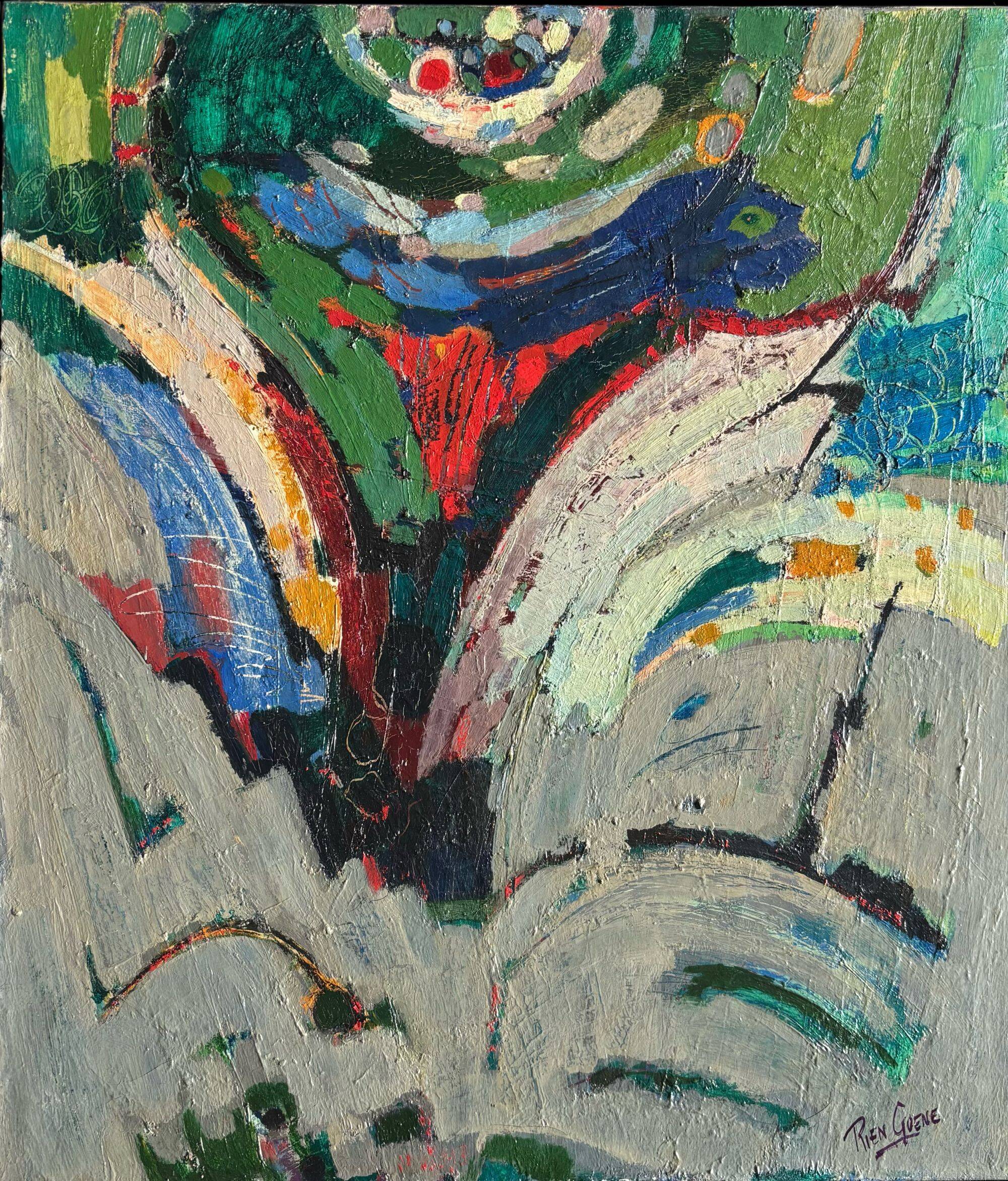 Midcentury abstract composition by Dutch artist Rien Goené (1929 – 2013)