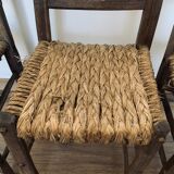 Ensemble de 6 chaises paillées