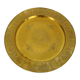 Plateau asiatique ( Laos ou Chine ) en bronze doré. Diamètre : 52,5 cm