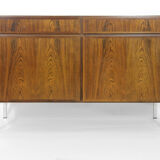 Pair Of Rosewood Omann Jun Sideboards With Teak Interior
