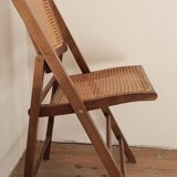Set of 5 foldable cannate chairs (50s-60s)